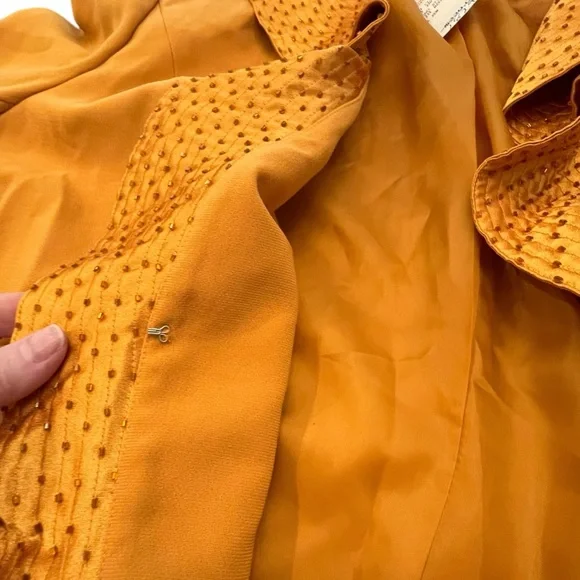 Milano Gold Beaded Long Jacket Skirt Suit Set Size 22W‎ Formal MOB Wedding NEW